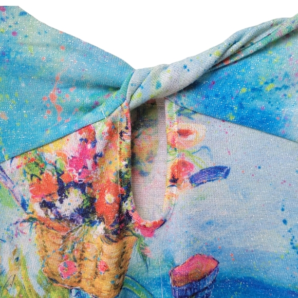 Leoma Lovegrove Bicycle Back Keyhole Twist Top Size PM - Picture 6 of 14